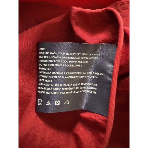 NWT Nautica Red Water Resistant Hooded Pullover Windbreaker Men's L - Picture 9 of 10
